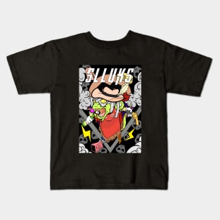 Dope Slluks character mice on the mic drawing Kids T-Shirt